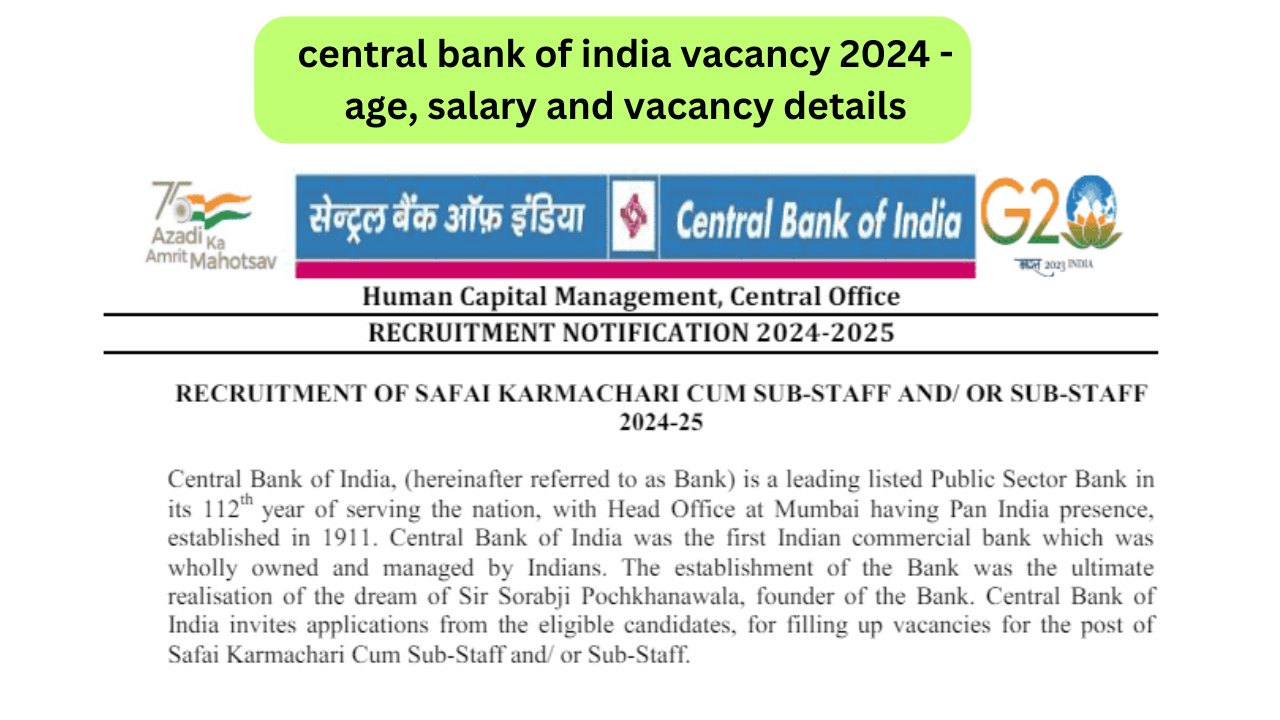 central bank of india recruitment 2024
