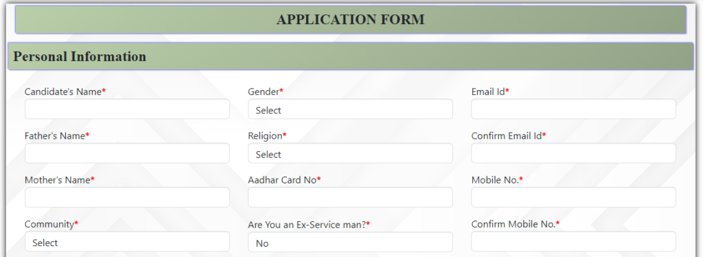 application form