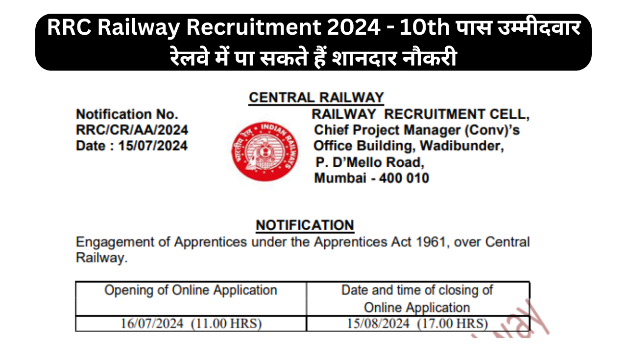 rrc railway recruitment 2024